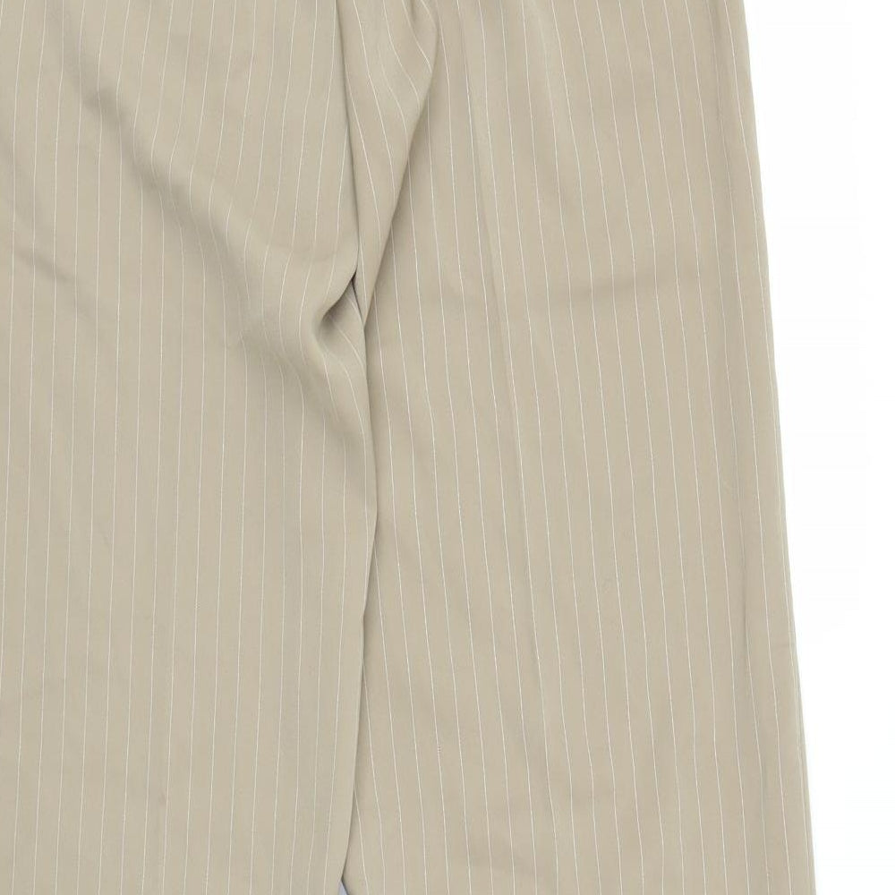 H&M Womens Beige Striped  Trousers  Size 10 L31 in