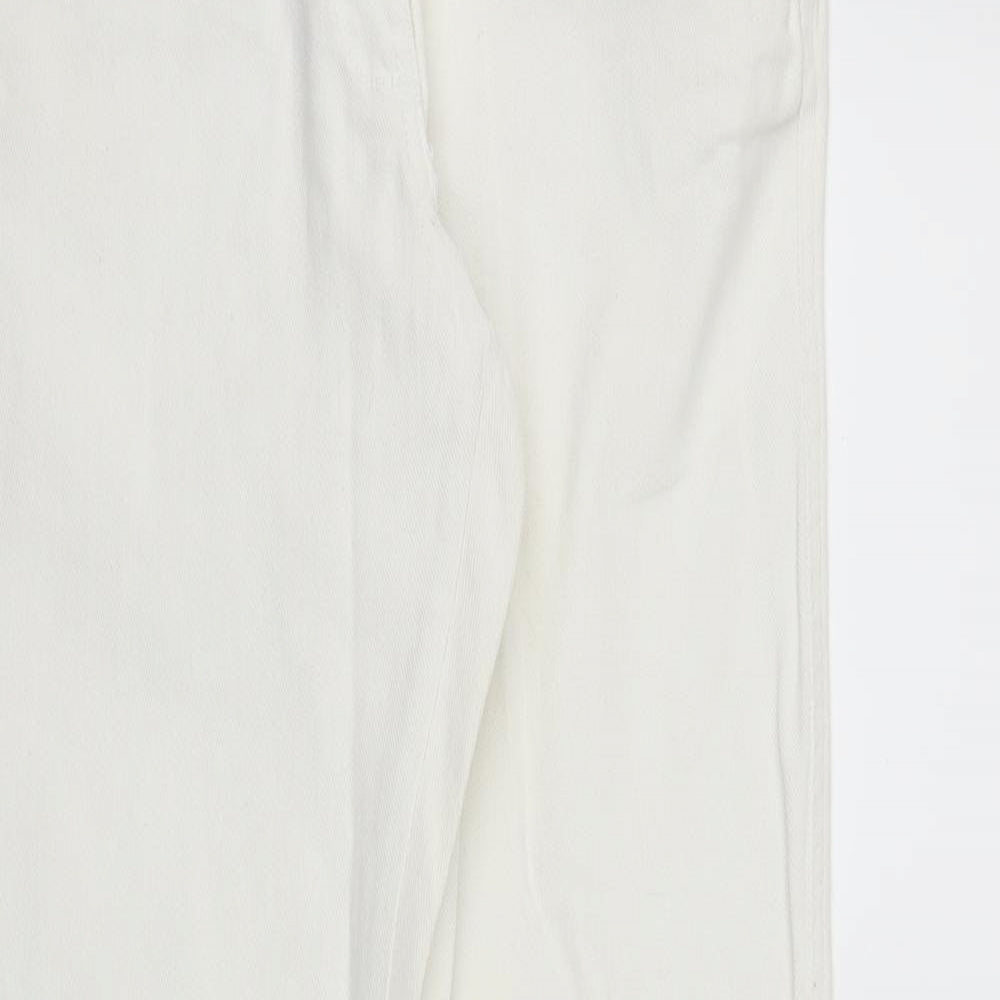 Editions Womens White  Denim Straight Jeans Size 12 L29 in