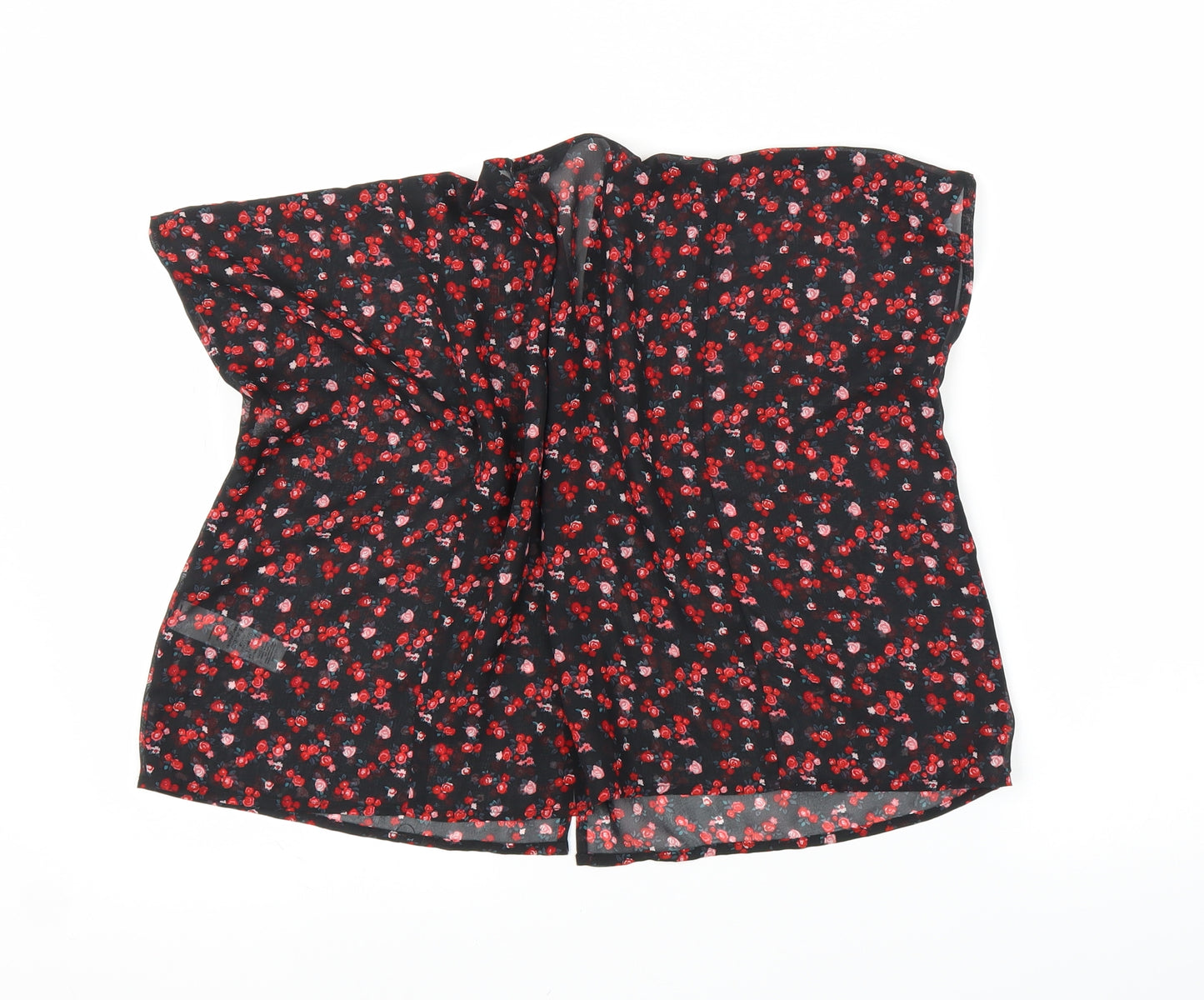George` Girls Red Floral  Kimono Blouse Size 5-6 Years