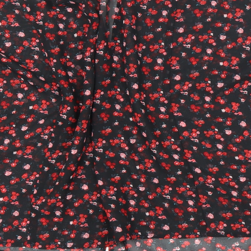 George` Girls Red Floral  Kimono Blouse Size 5-6 Years
