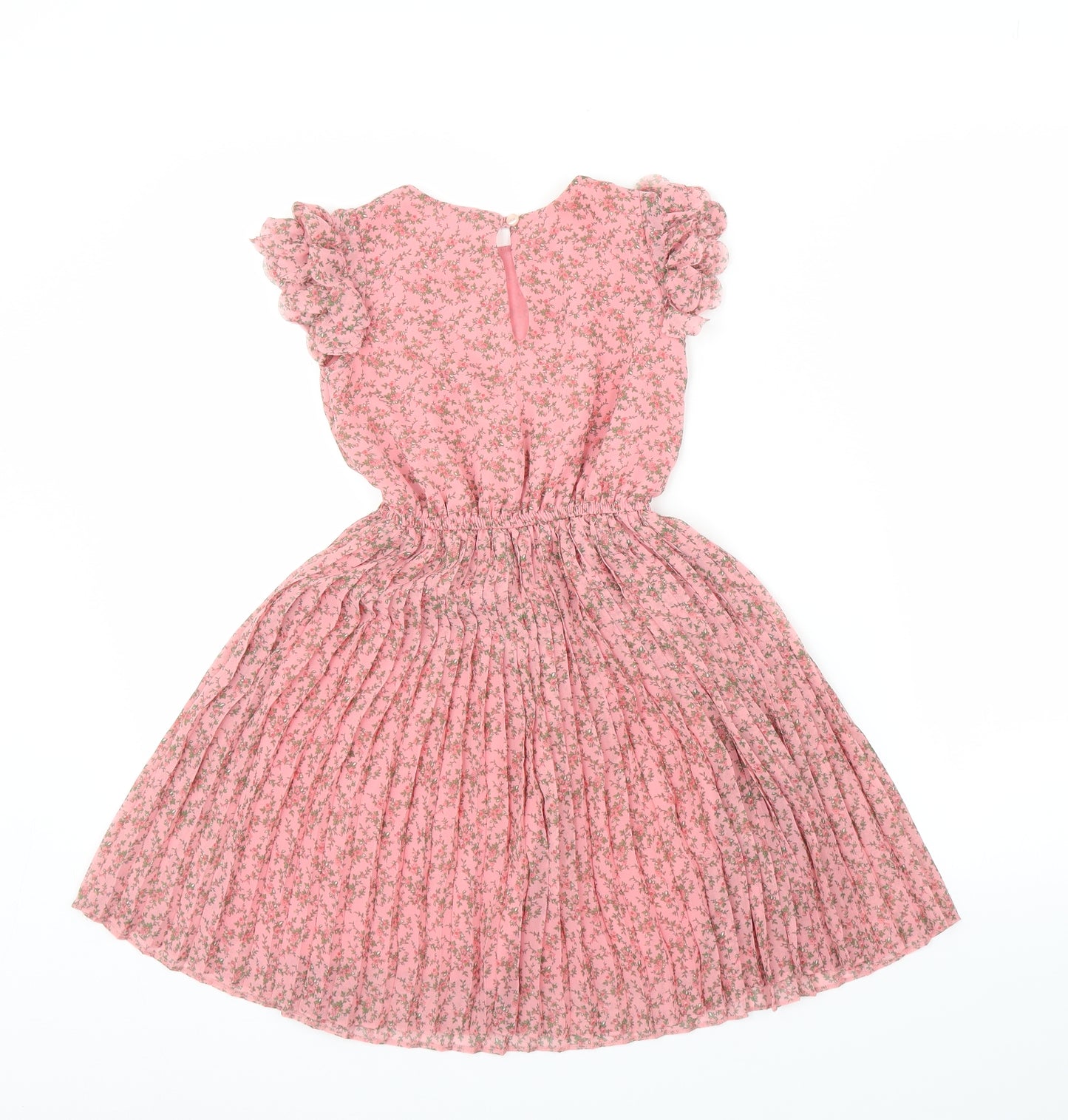 TU Girls Pink Floral  A-Line  Size 6 Years  - Pleated