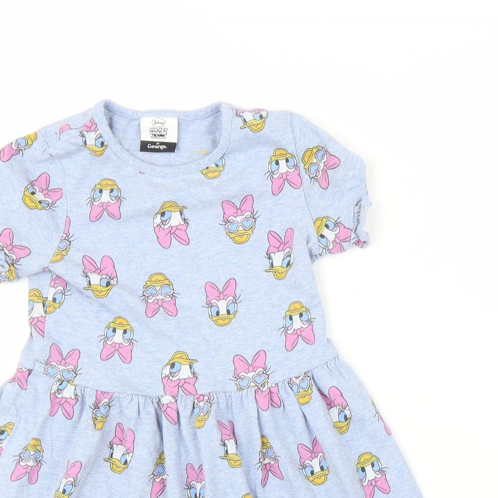 George Girls Blue   A-Line  Size 4-5 Years  - Disney. Daisy Duck
