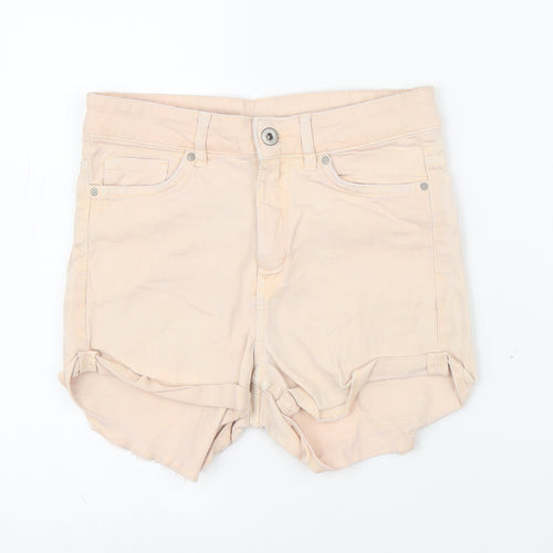 H&M Womens Pink  Denim Cut-Off Shorts Size 8