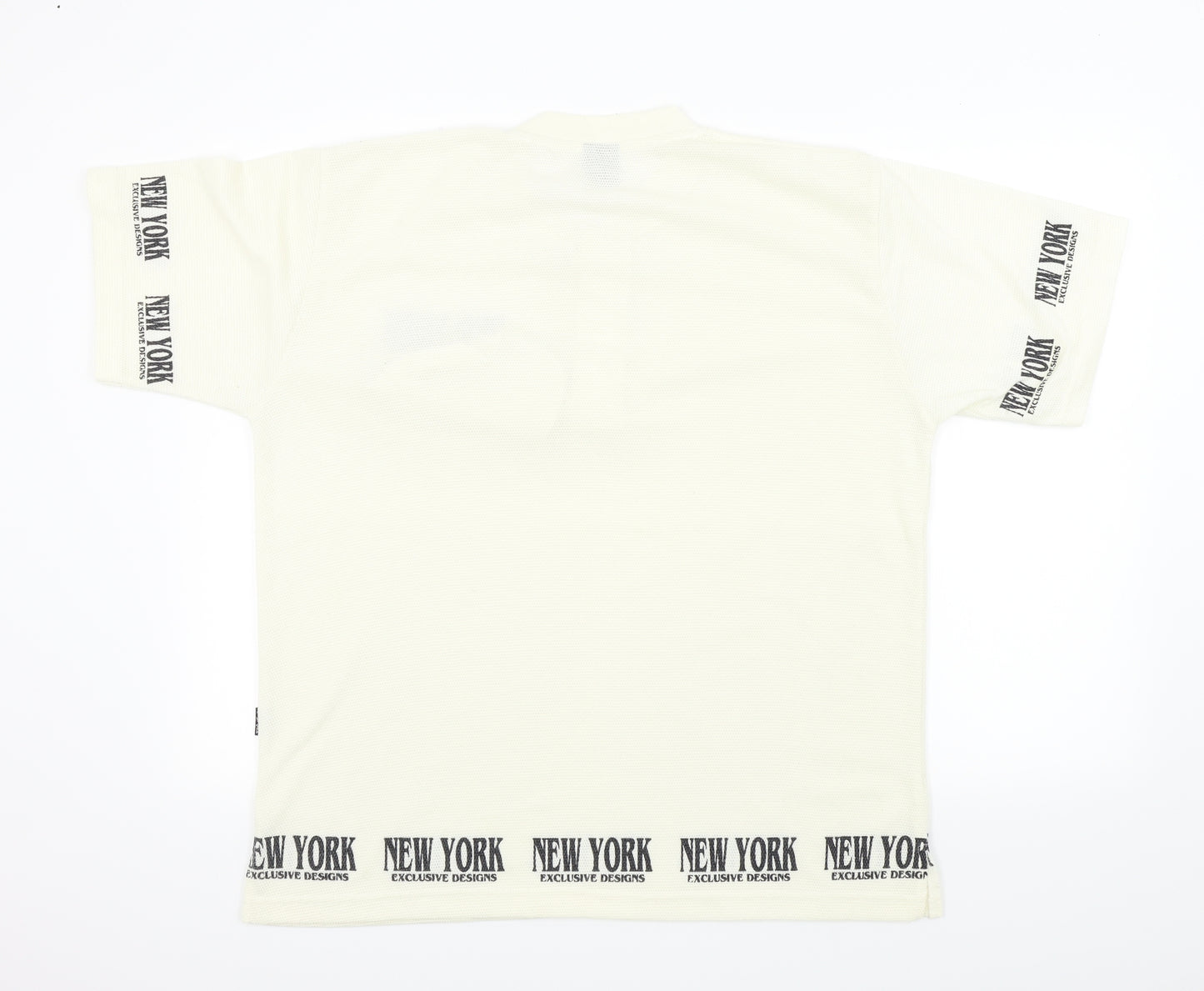 New York Mens Beige    Polo Size L