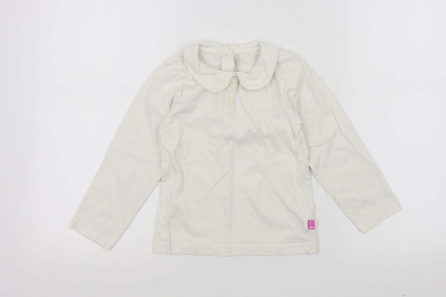 JoJo Maman Bébé Girls White   Basic T-Shirt Size 5 Years