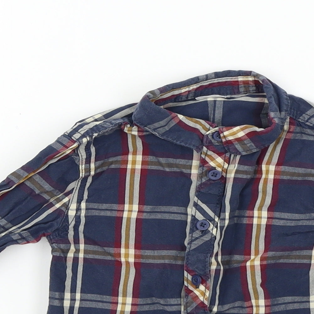 F&F Boys Multicoloured Check  Basic Button-Up Size 2-3 Years