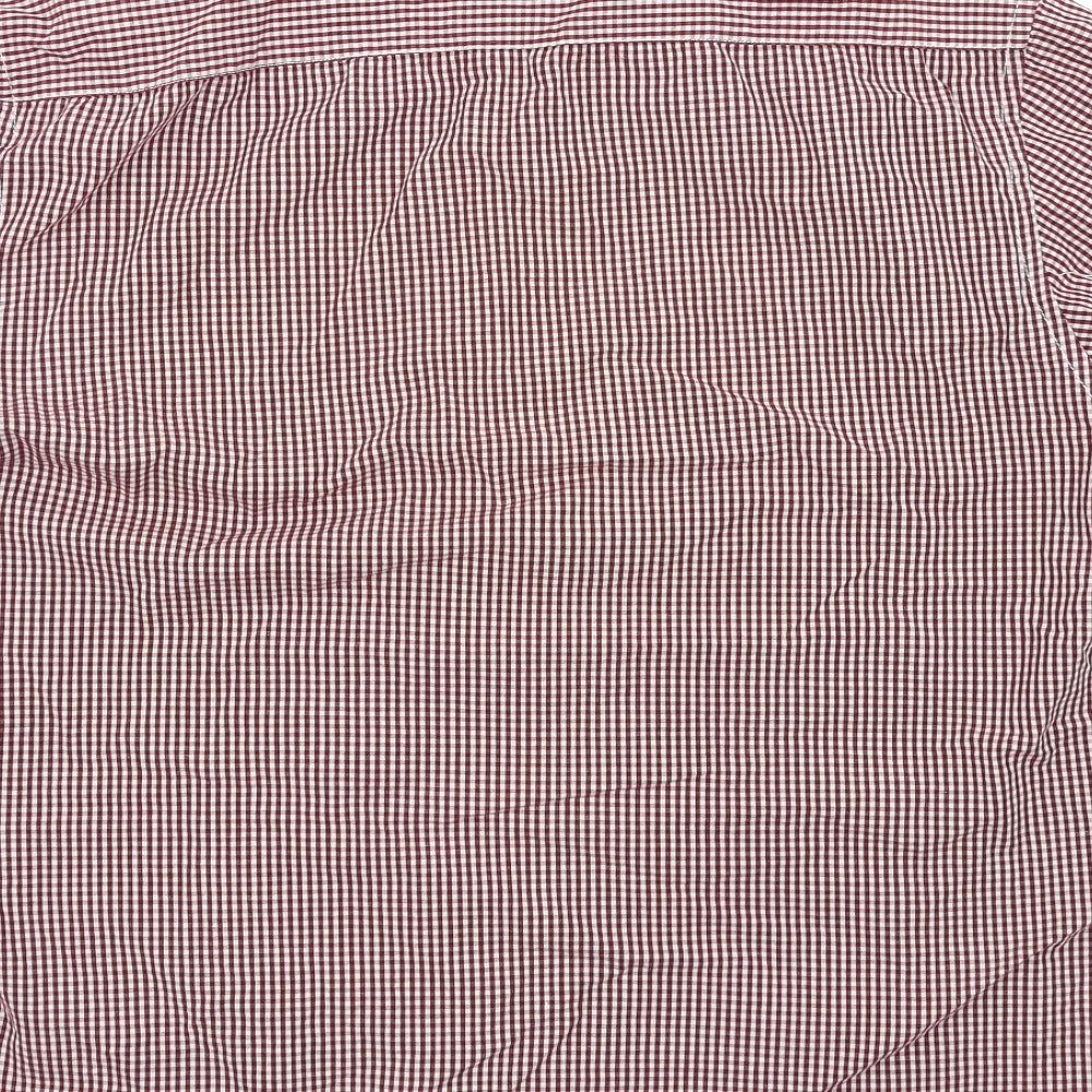 Authentic Mens Red Check   Button-Up Size L