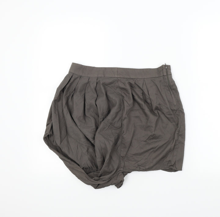 warhouse Womens Grey Colourblock Hot Pants Shorts Size 12