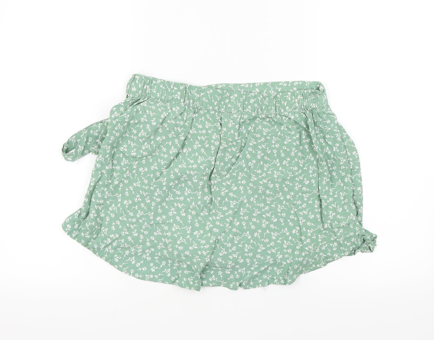 Primark Womens Green Floral  Bermuda Shorts Size 14
