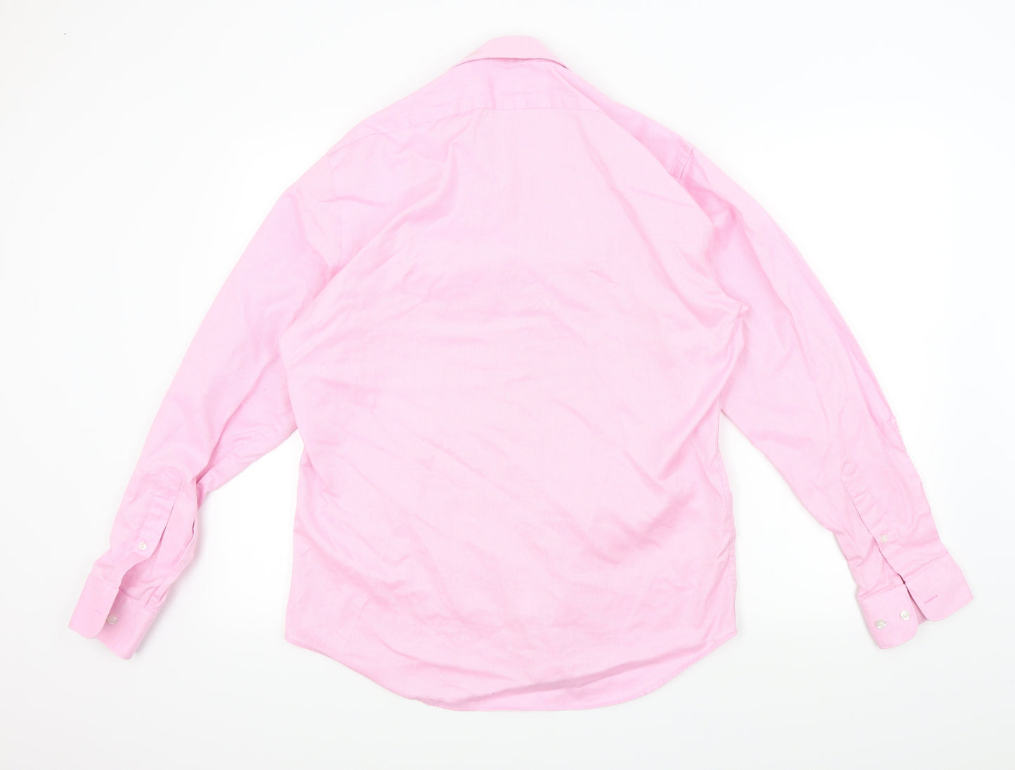 guthrie & valentine Mens Pink Colourblock   Button-Up Size L