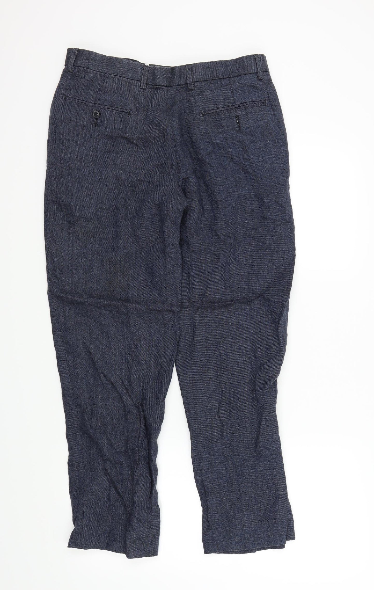 M&S Mens Blue   Trousers  Size 32 in L28 in