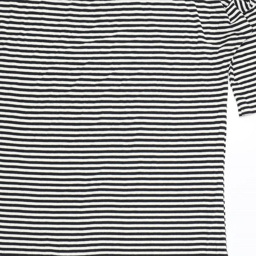 George Womens Black Striped  Top Dress Size 12