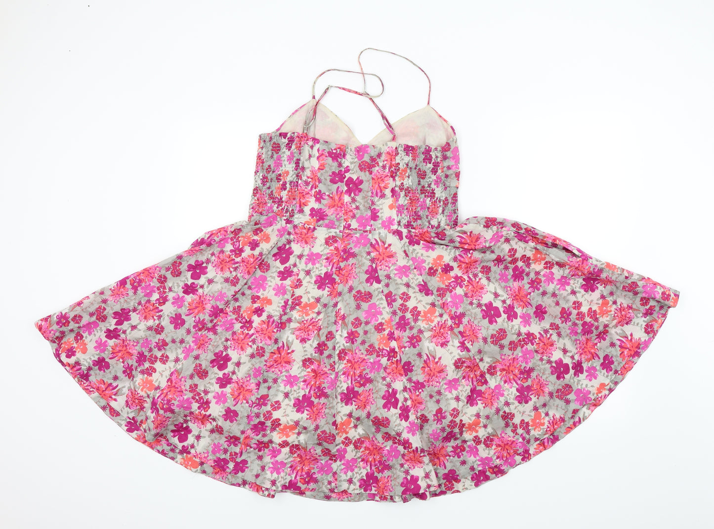 New Look Womens Pink Floral  Fit & Flare  Size 14
