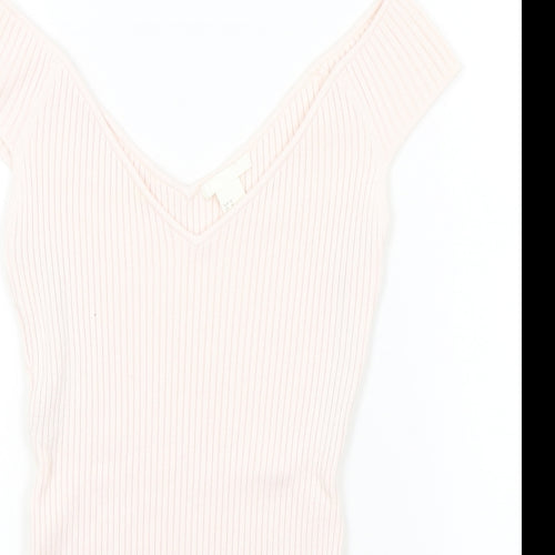 H&M Womens Orange   Pullover Jumper Size M