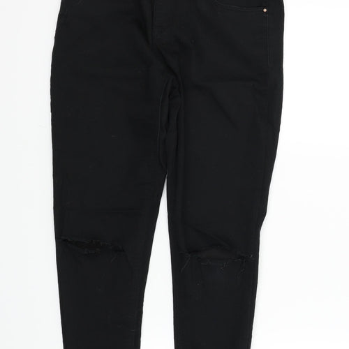 New Look Womens Black   Skinny Jeans Size 10 L24 in - Ripped details