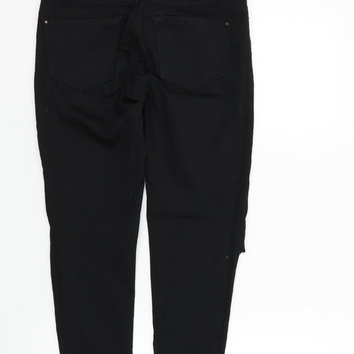 New Look Womens Black   Skinny Jeans Size 10 L24 in - Ripped details
