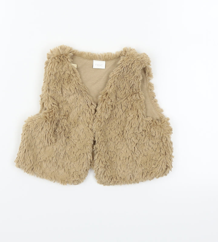 NEXT Girls Beige Vest Jumper Size 2-3 Years