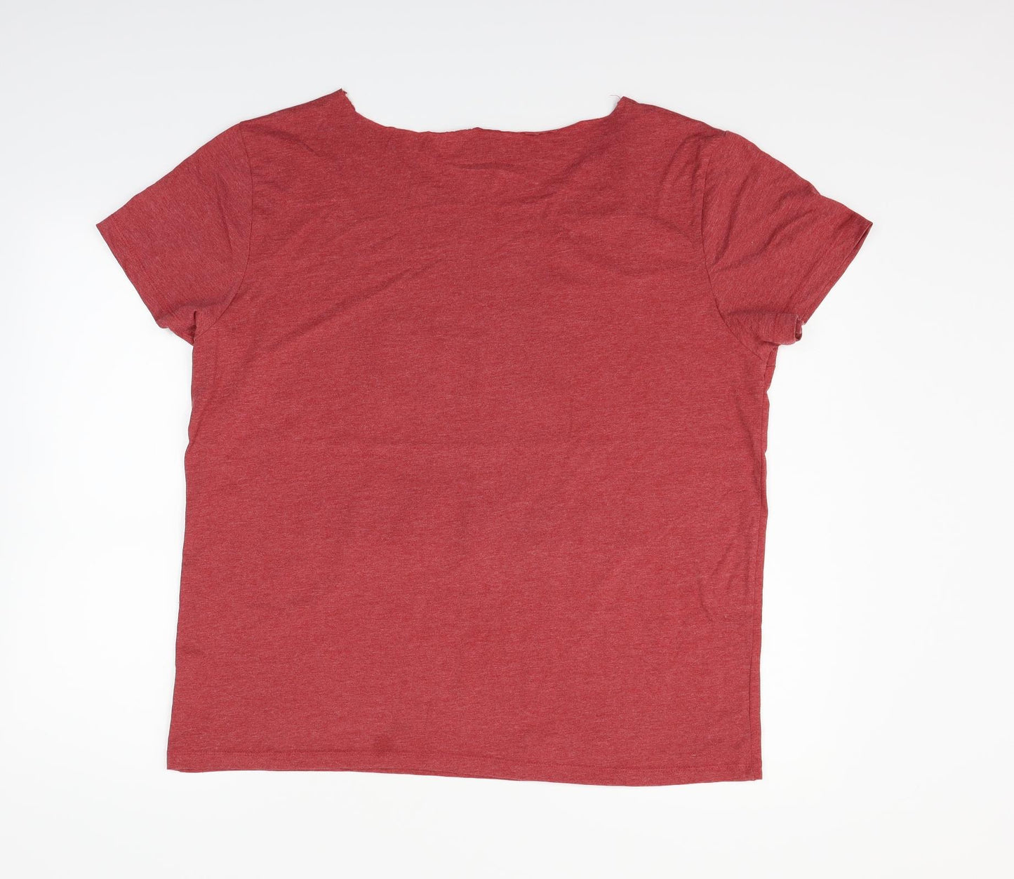 Mario Womens Red   Basic T-Shirt Size 2XL