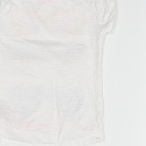 Nutmeg Girls White   Basic T-Shirt Size 4-5 Years