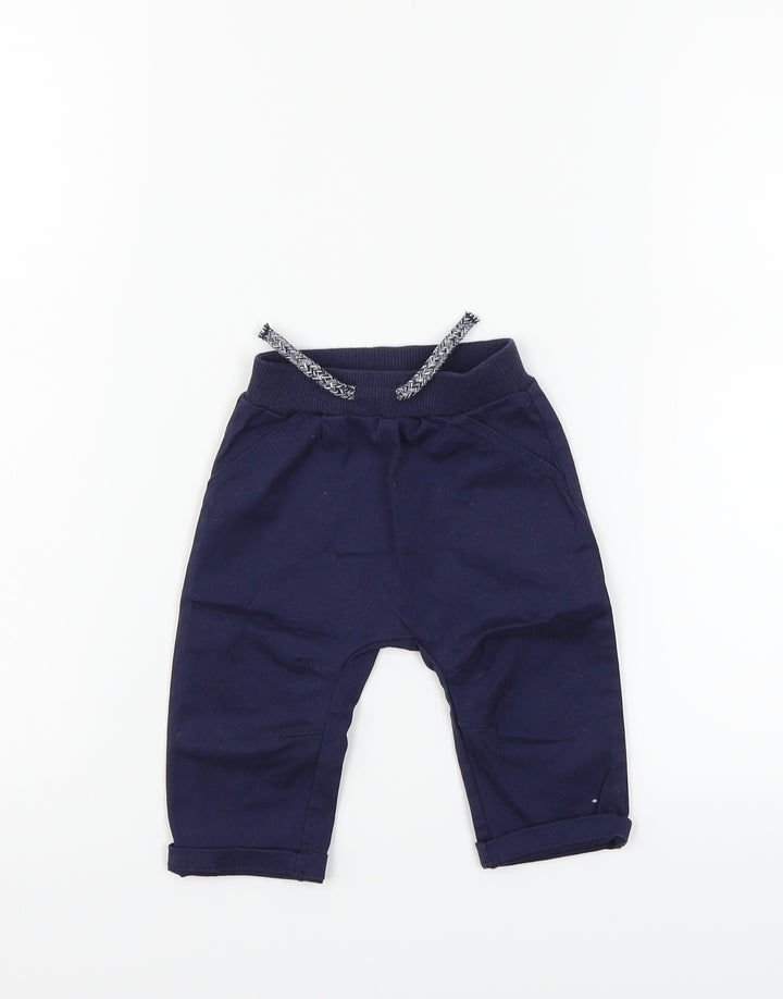 George Boys Blue Cargo Trousers Size 3-6 Months