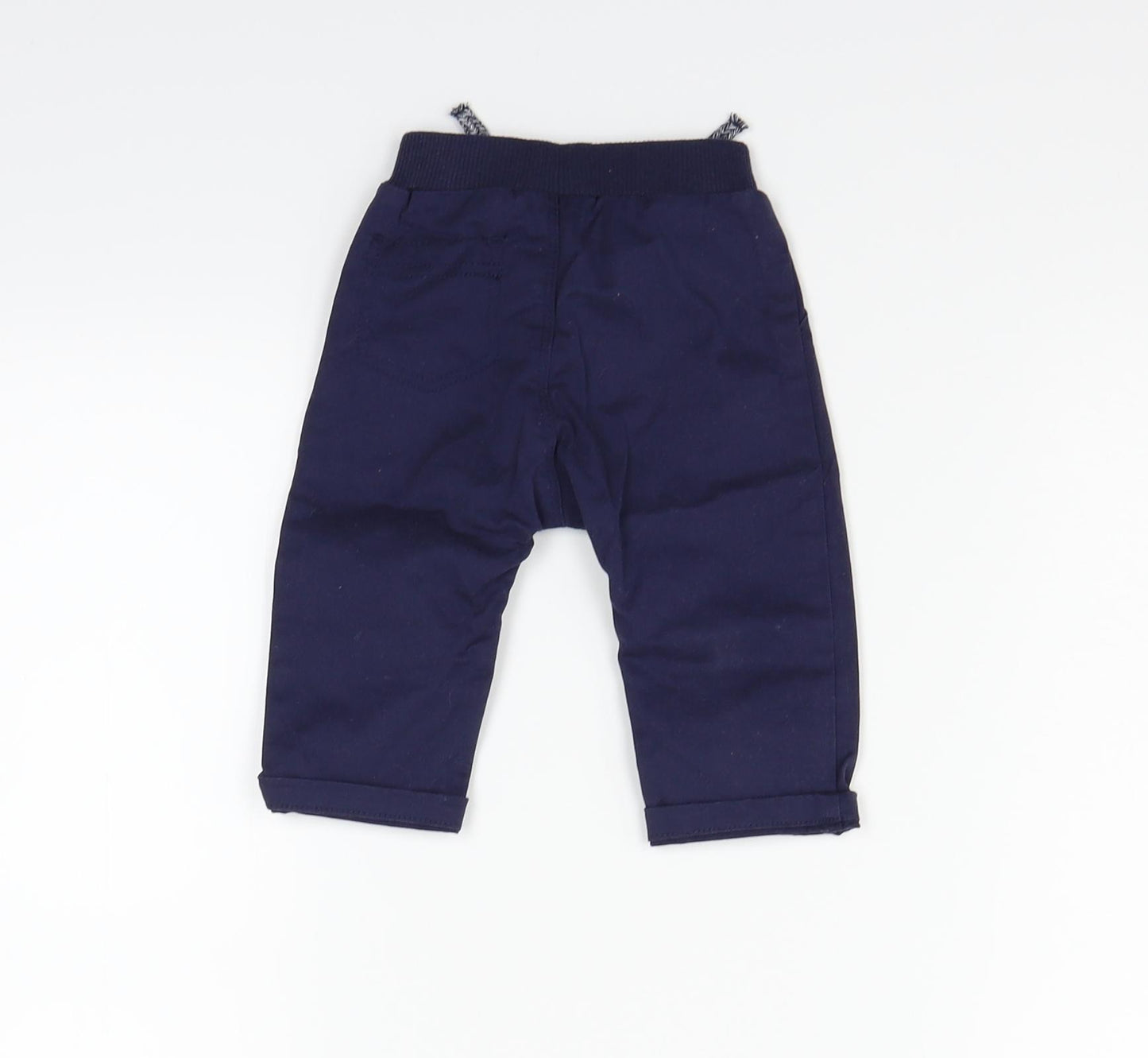 George Boys Blue   Cargo Trousers Size 3-6 Months