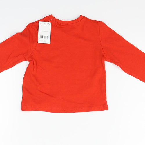 PEP & cO Boys Red   Basic T-Shirt Size 9-12 Months  - game face