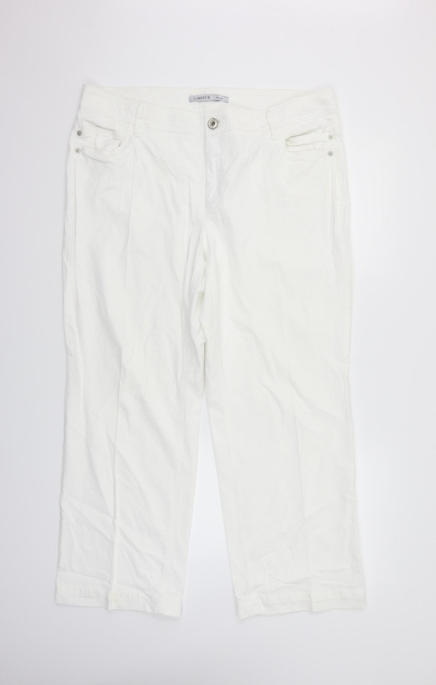 GARDEUR Womens White   Straight Jeans Size 22 L28 in