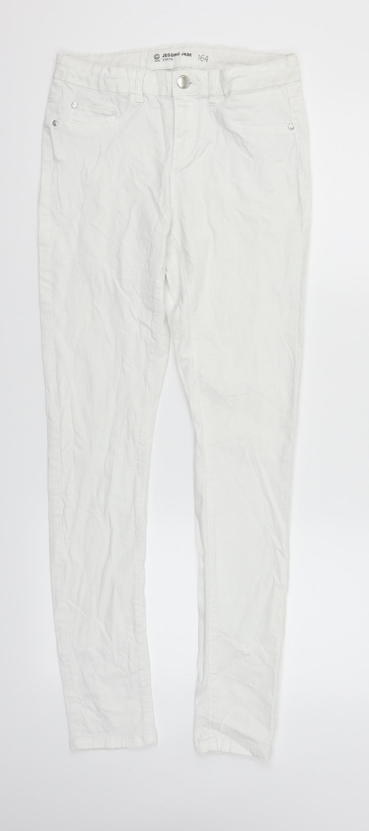 cubas as Womens White Straight Jeans Size 26 in L29 in