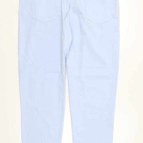 Preworn Womens Blue   Trousers  Size 32 in L30 in - Elastic Waist Band