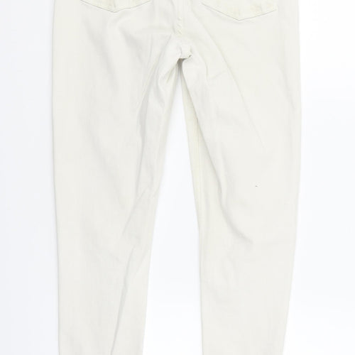 Topshop Womens Beige   Straight Jeans Size S L30 in