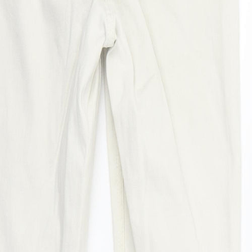 Topshop Womens Beige   Straight Jeans Size S L30 in