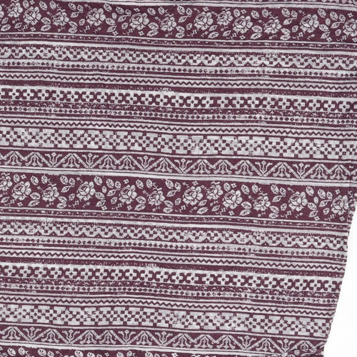 New Look Womens Purple Geometric  Basic T-Shirt Size 16