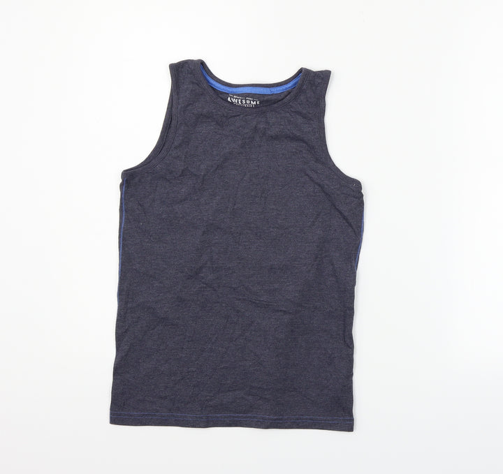 F&F Girls Grey   Basic Tank Size 9-10 Years