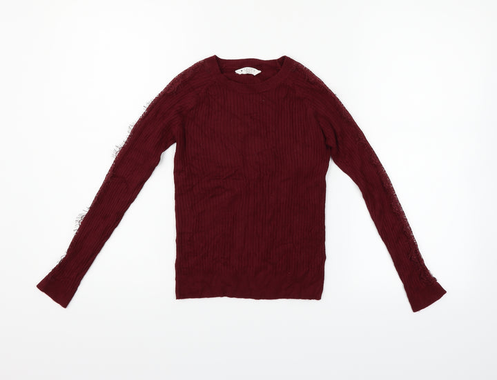 Matalan Girls Red   Pullover Jumper Size 11 Years