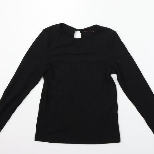Nutmeg Girls Black   Pullover Jumper Size 10-11 Years