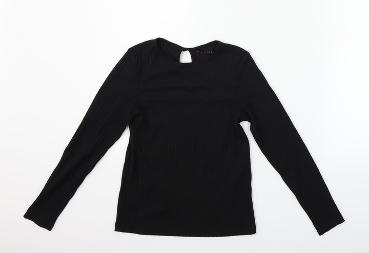 Nutmeg Girls Black Pullover Jumper Size 10-11 Years