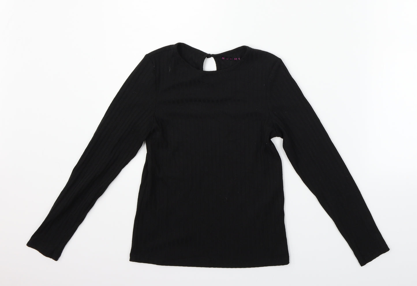 Nutmeg Girls Black   Pullover Jumper Size 10-11 Years