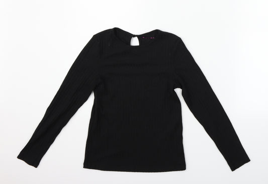 Front view of Nutmeg girls’ black jumper, size 10-11, years
