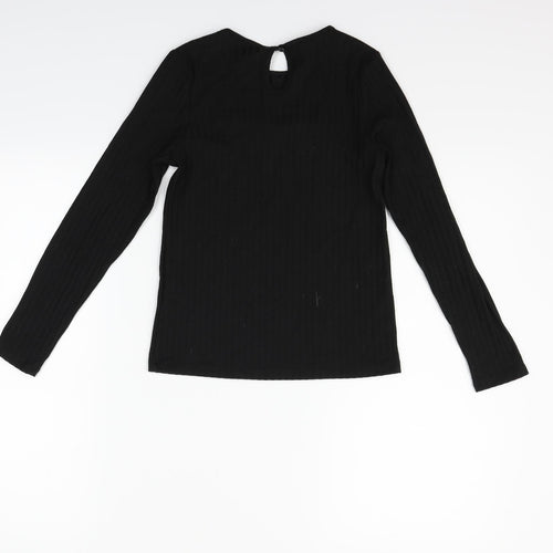 Nutmeg Girls Black   Pullover Jumper Size 10-11 Years