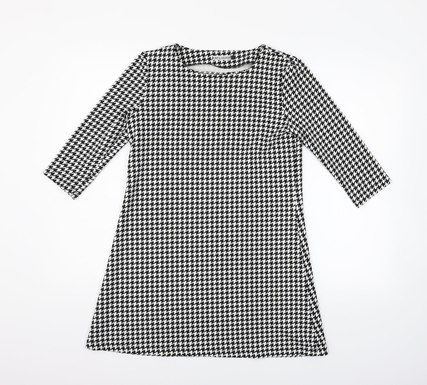 Exclusive Womens Black Geometric  Fit & Flare  Size M