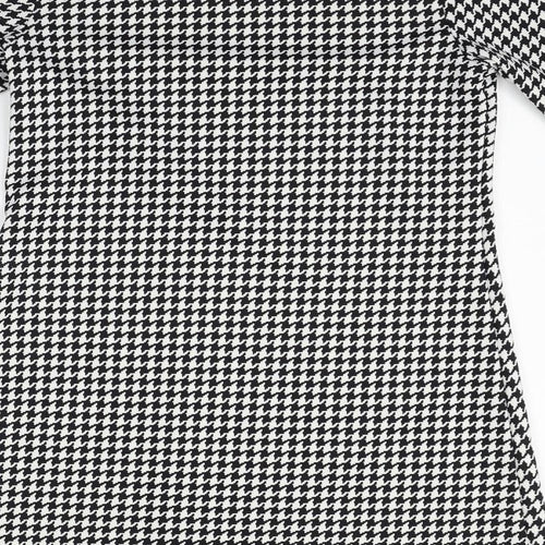 Exclusive Womens Black Geometric  Fit & Flare  Size M
