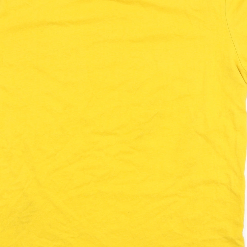JACK & JONES Mens Yellow    T-Shirt Size L  - logo