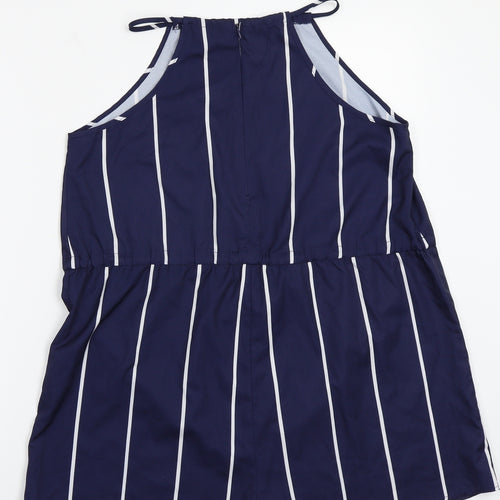 yoines Womens Blue Striped  Bodysuit One-Piece Size M