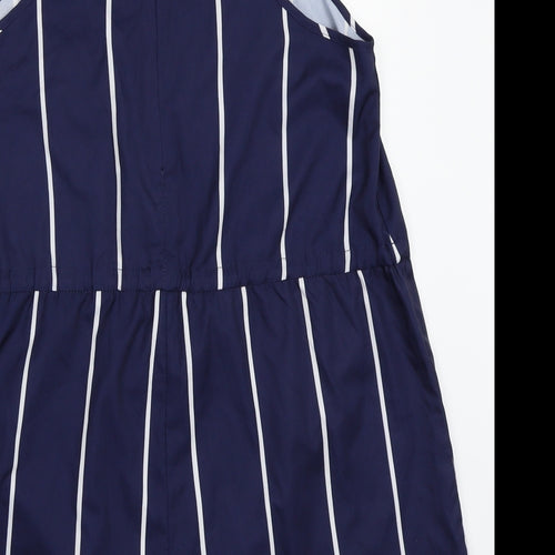 yoines Womens Blue Striped  Bodysuit One-Piece Size M