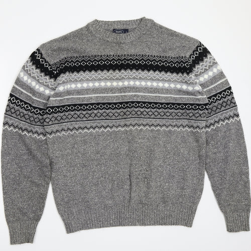Easy Mens Grey   Pullover Jumper Size M