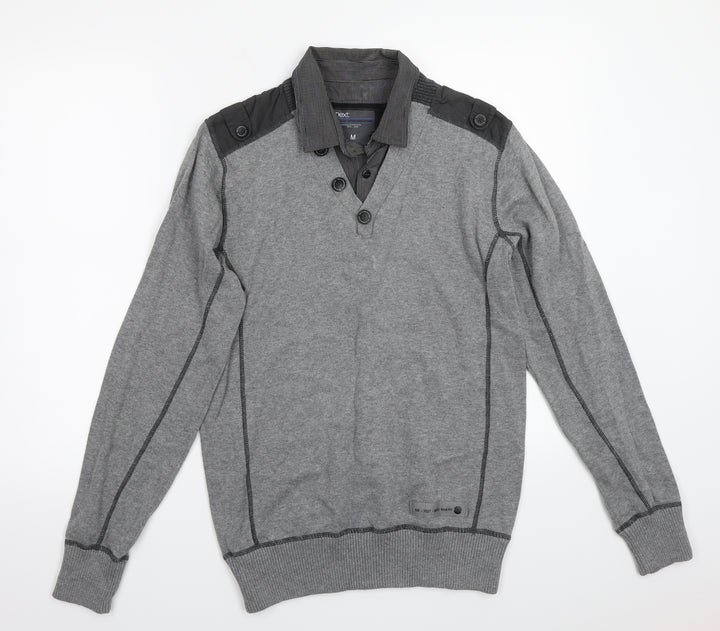NEXT Mens Grey Pullover Jumper Size M