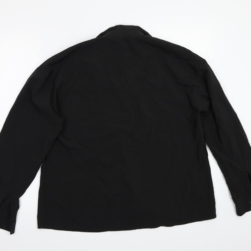 Boohoo Womens Black   Basic Button-Up Size 14