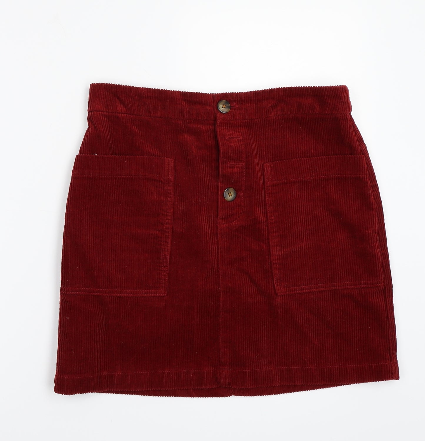F&F Womens Red  Rayon A-Line Skirt Size 10