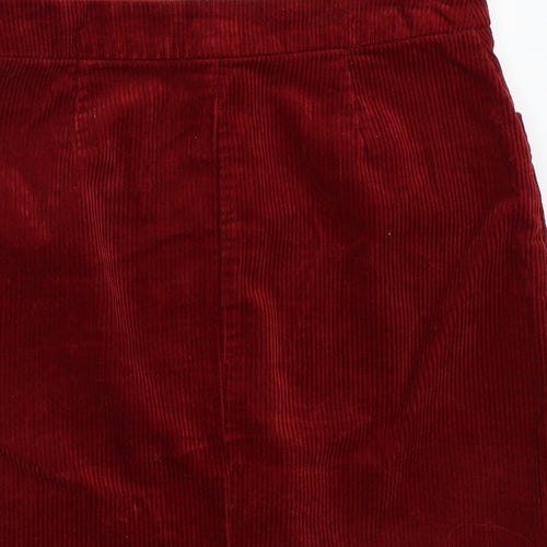 F&F Womens Red  Rayon A-Line Skirt Size 10
