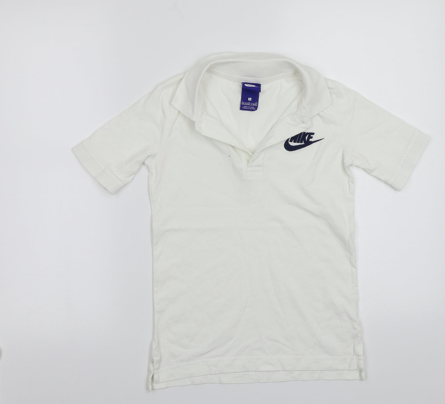 Nike Womens White  Canvas Basic T-Shirt Size S